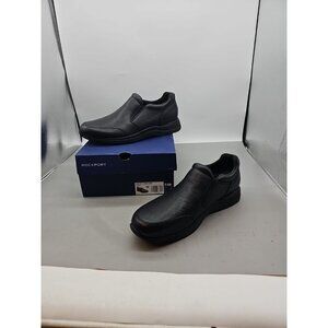 Mens‎ Rockport Edge Hill II Double Gore Leather Sneakers Walking Black 12 M NEW